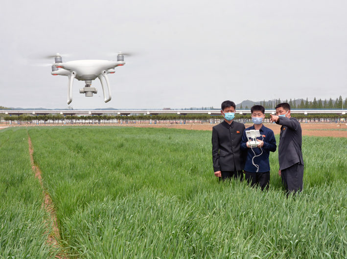 Vigilancia de cultivos con drones.