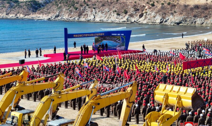 Construcción de empresa de maricultura en el distrito Ragwon