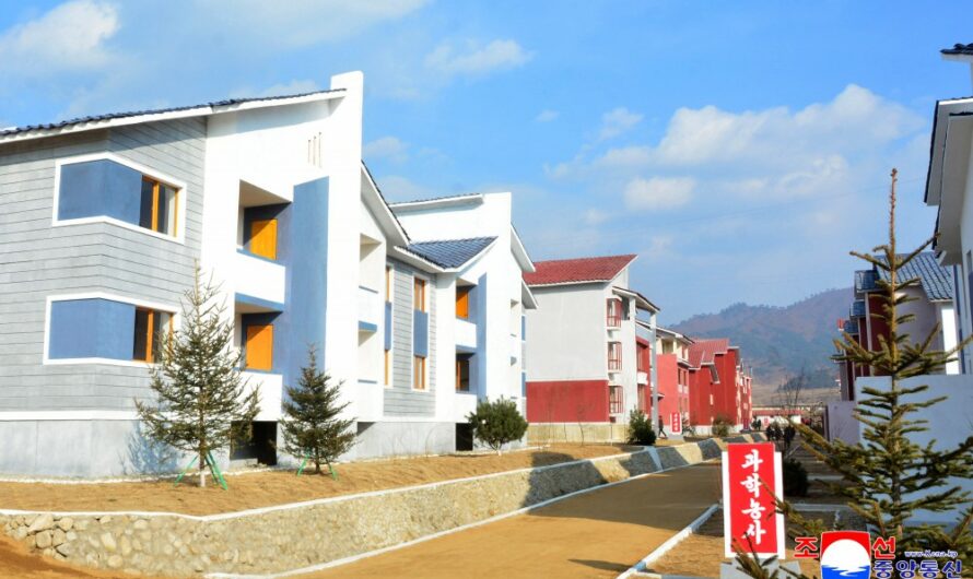 Nuevas viviendas en Hamgyong del Sur.