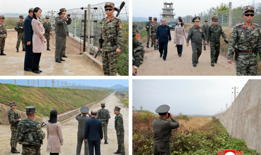 Pak Jong Chon inspecciona la obra de fortificación de la frontera sureña